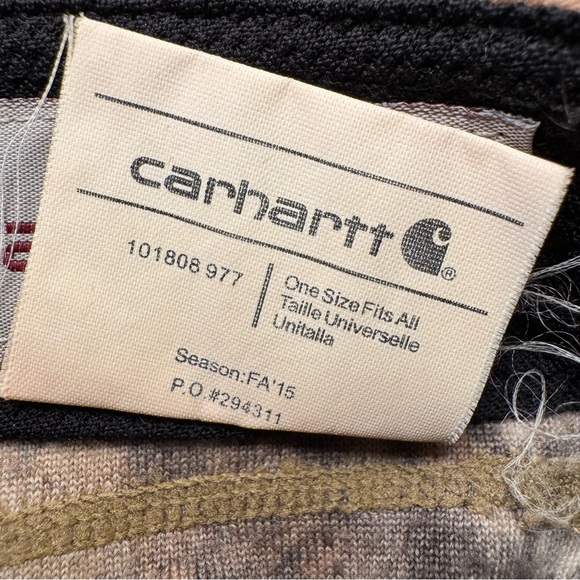 Carhartt Men's Force Griggs Fleece Visor Cap Camo Tan Unique Hard to Find - Picture 6 of 7
